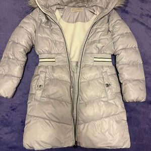 Michael Kors puffer silver girls coat